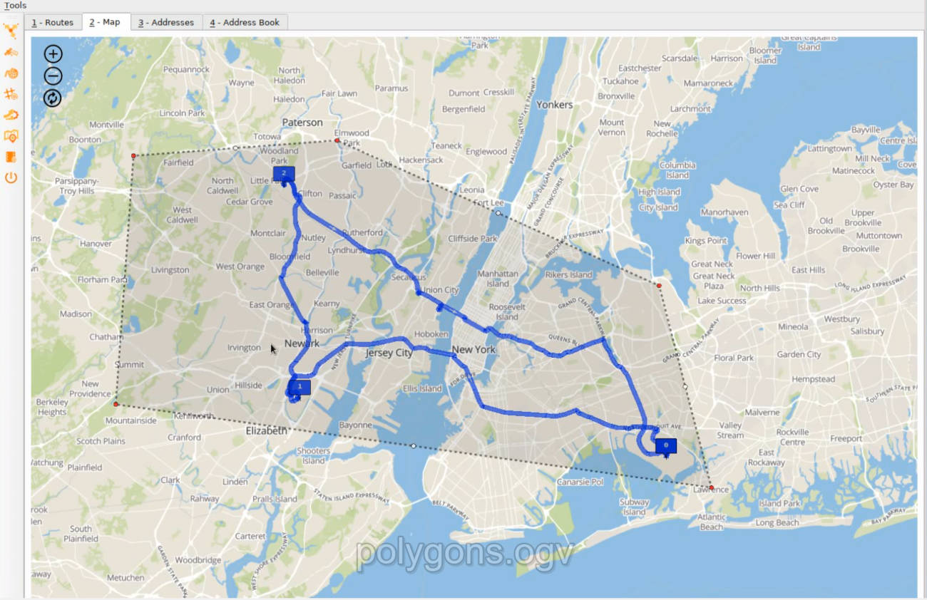 Maps for a transporting company